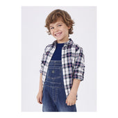 Mayoral Boys Navy and Red Checked Shirt
